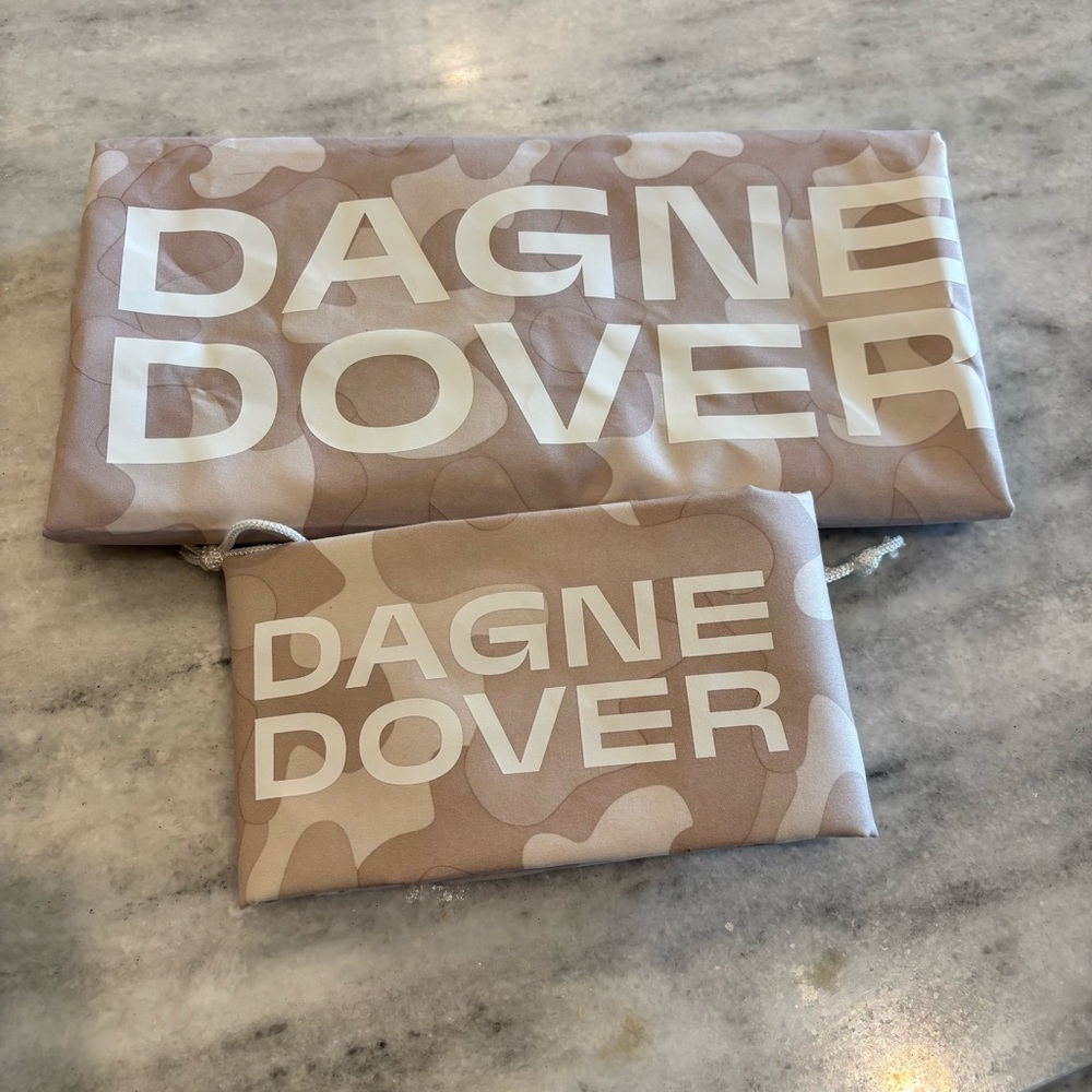 Dagne Dover Tan and Cream dust bag Set
